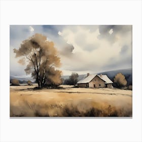 Cloud Oil Painting Farmhouse Nursery French Countryside (5) Canvas Print