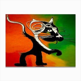 Dance With The Cat Canvas Print