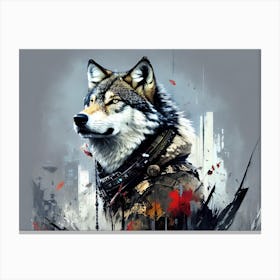 Wolf In The City Canvas Print