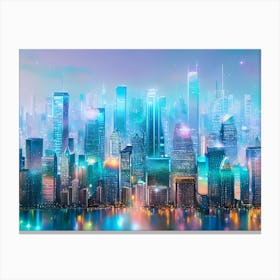 Futuristic Cityscape 19 Canvas Print