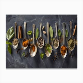 Herbs and spices Canvas Print