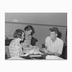Untitled Photo, Possibly Related To Fsa (Farm Security Administration) Clients Making Plans For Farms In County 1 Canvas Print