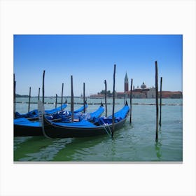 Gondolas In Venice Canvas Print