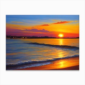 Sunset On The Beach 85 Canvas Print