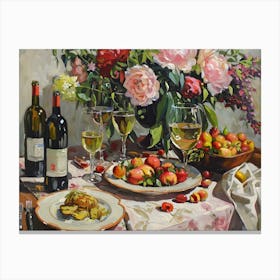 Wine Table Canvas Print