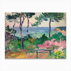 Seabreeze Sonata Painting Inspired By Paul Cezanne Canvas Print