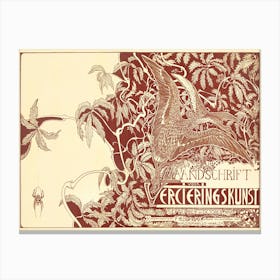 Magazine Cover With Two Curlews (1896),Theo Van Hoytema Canvas Print