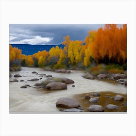 Fall Time Along The Colorado River-1 Canvas Print