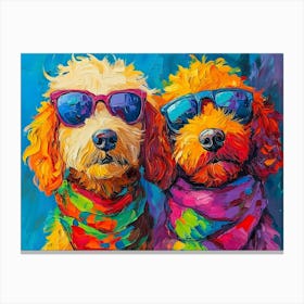 Classy Goldendoodles 1 Canvas Print