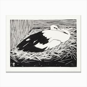 White Maguar Stork (1914), Samuel Jessurun Canvas Print