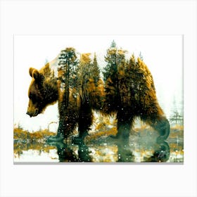 Bear Encounter - Forest Bear Canvas Print