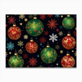 Christmas Ornaments 2 Canvas Print