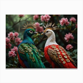 Chinese Pheasants Canvas Print