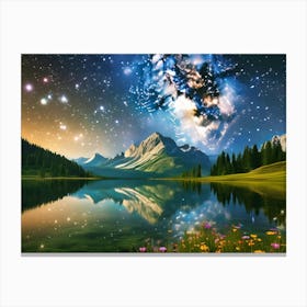 Starry Night Sky Canvas Print