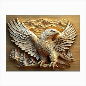 Eagle Carving 4 Canvas Print