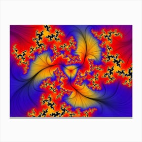 Fractal Flower Wallpaper Design Pattern Canvas Print