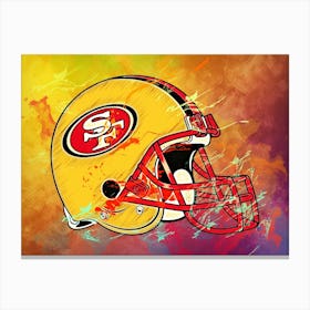 San Francisco 49ers Helmet Abstract Canvas Print