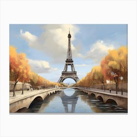 Paris Eiffel Tower 2 Canvas Print