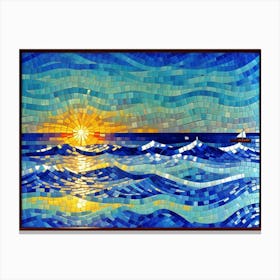 Sunset At The Beach 3 Canvas Print