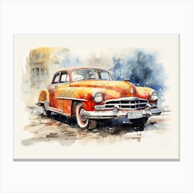 Vintage Car Painting Canvas Print