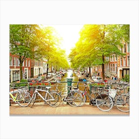 Bloemgracht Canal In Jordaan District Amsterdam, Netherlands Canvas Print