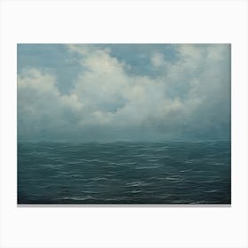 Vintage Seascape Oil Painting Canvas Print