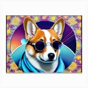 Dog With Sunglasses 2 Canvas Print