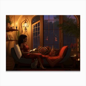 Reading Time Canvas Print