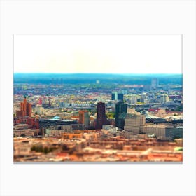 Aerial View Of Berlin Skyline With Colorful Buildings Canvas Print