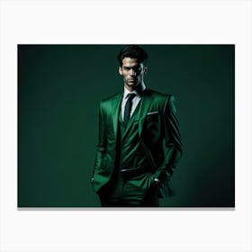 Bussinness Man Green (61) Canvas Print