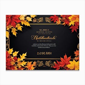 An Exuberant Autumn Sale Banner Adorned With Intricate Designs Revealing An Exciting Juxtaposition (2) 1 Canvas Print