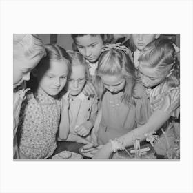 Children Having Refreshments At The 4 H Club Spring Fair At Adrian, Oregon By Russell Lee Canvas Print