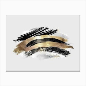 Gold And Black Eyelashes Canvas Print