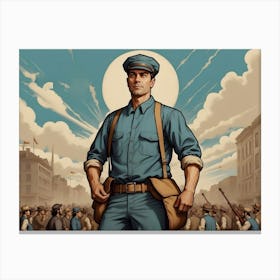 First May Happy Labour Day 3 Canvas Print