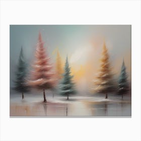 Abstract Christmas Tree 13 Canvas Print