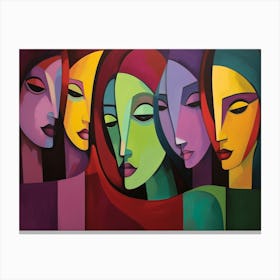 Women'S Faces Canvas Print