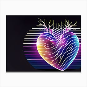 Neon Heart Canvas Print