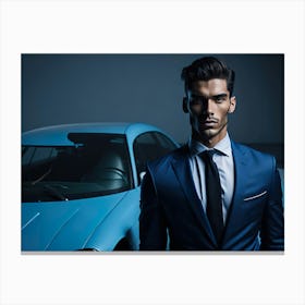 Bussinness Man Blue (82) Canvas Print