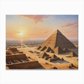 Magical Pyramids Of Giza Canvas Print