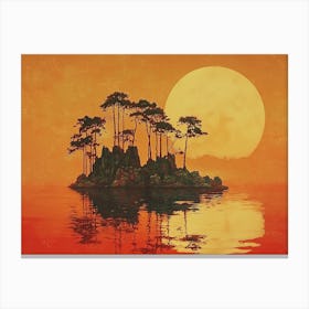 Sunset Over Island Canvas Print