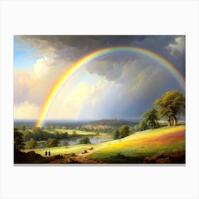 Hampstead Heath With A Rainbow Canvas Print
