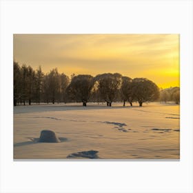 Sunset In The Park 1 Canvas Print