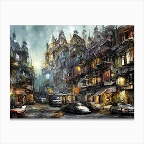 City At Night Canvas Print