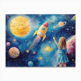 3d Space Adventure Canvas Print