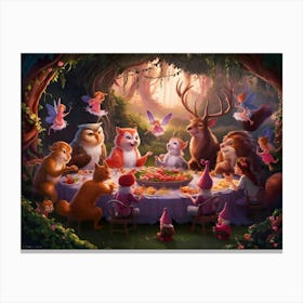 Fairy Tale Dinner Party Canvas Print