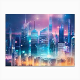 Futuristic Cityscape 57 Canvas Print