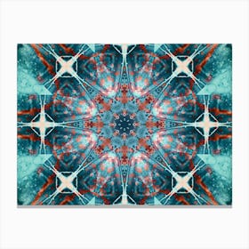 Abstraction Blue Mandala 1 Canvas Print