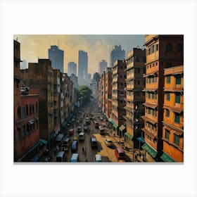 Kolkata City Art 1 Canvas Print