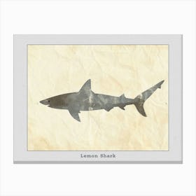 Lemon Shark Silhouette 1 Poster Canvas Print