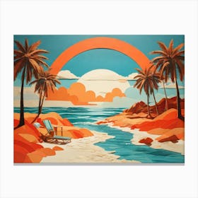 'Sunset Beach' Canvas Print